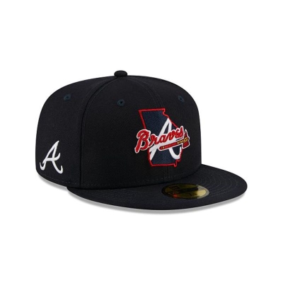 Sapca New Era Atlanta Braves MLB Local 59FIFTY Fitted - Albastri